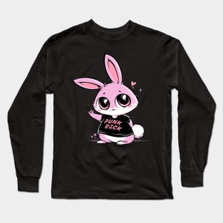 Punk Rock Bunny Long Sleeve T-Shirt